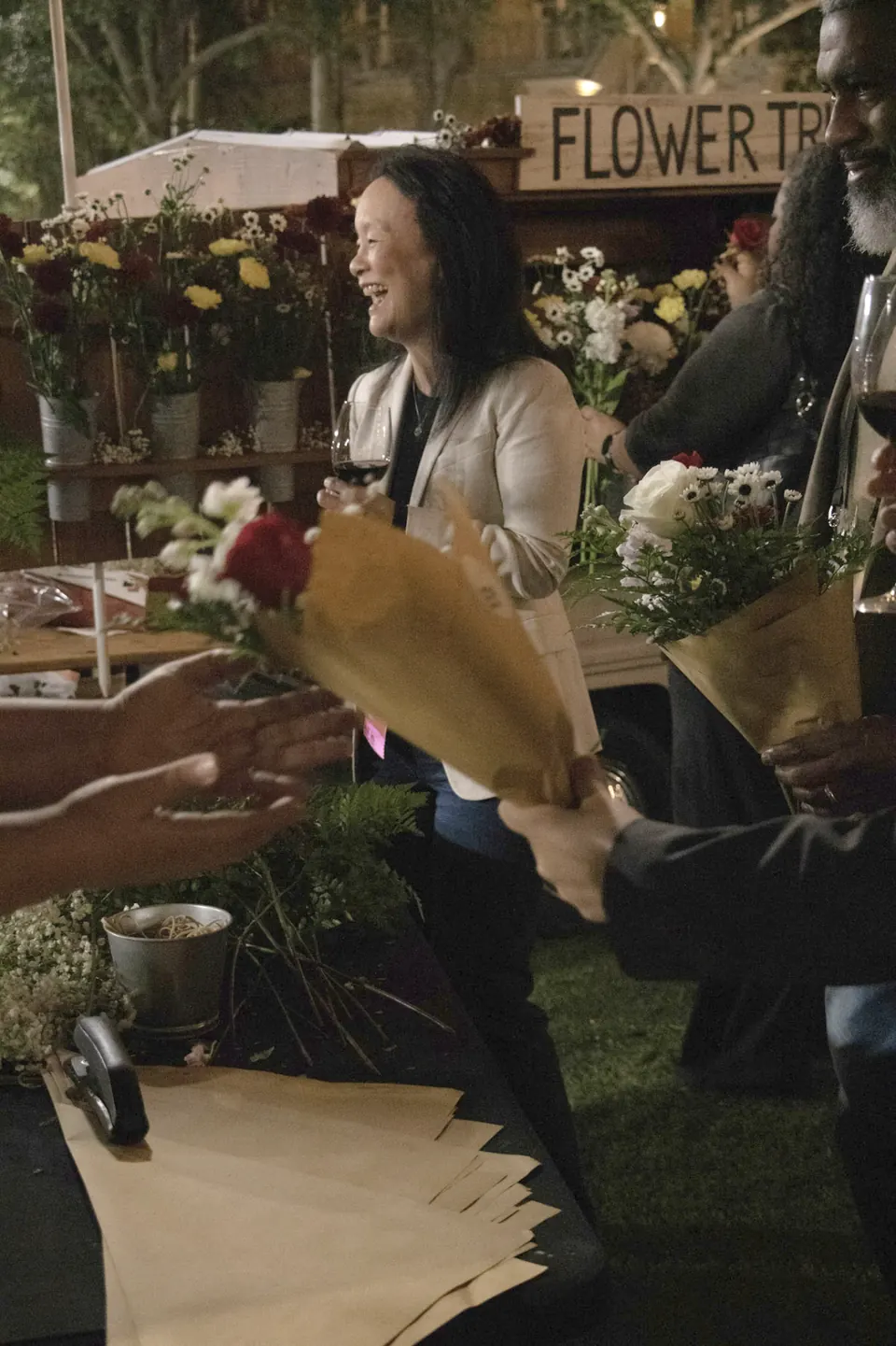 Evening corporate event bouquet moment, Orlando